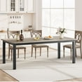 thumbnail image 2 of Kojooin Large Rectangular Dining Table, 78.7 Inch Industrial Dining Table for 6-8 with Wood Top and Metal Frame, 2 of 7