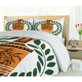 thumbnail image 5 of Ambesonne Retro Duvet Cover Sets, Greek Vase Laurel, 2-Queen, Hunter Green Orange, 5 of 7
