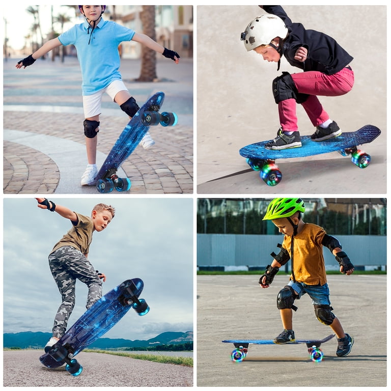 SGODDE Skateboard for Kids Ages 6-12, Standard Skateboard 22 In