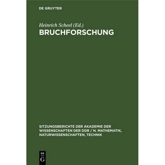 Sitzungsberichte der Akademie der Wissen Bruchforschung, Book 1976, (Hardcover)