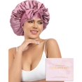 thumbnail image 1 of wonima11 Silk Bonnet for Sleeping Women 100% Mulberry Silk Bonnet with Band 2 Layer Reversible Hair Bonnet Sleeping Hair Wrap (Silk, Dust rose/Pink), 1 of 1