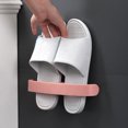 thumbnail image 4 of Bathroom Slippers Rack,Wall-Mounted Storage,Punch Frees,Toilet,Wall Shoe Holder,Easy Install,Storage Rack,Space-Saving,Non-Slip,Modern Design,Footwear Organizer,PENDANE,Pink, 4 of 9
