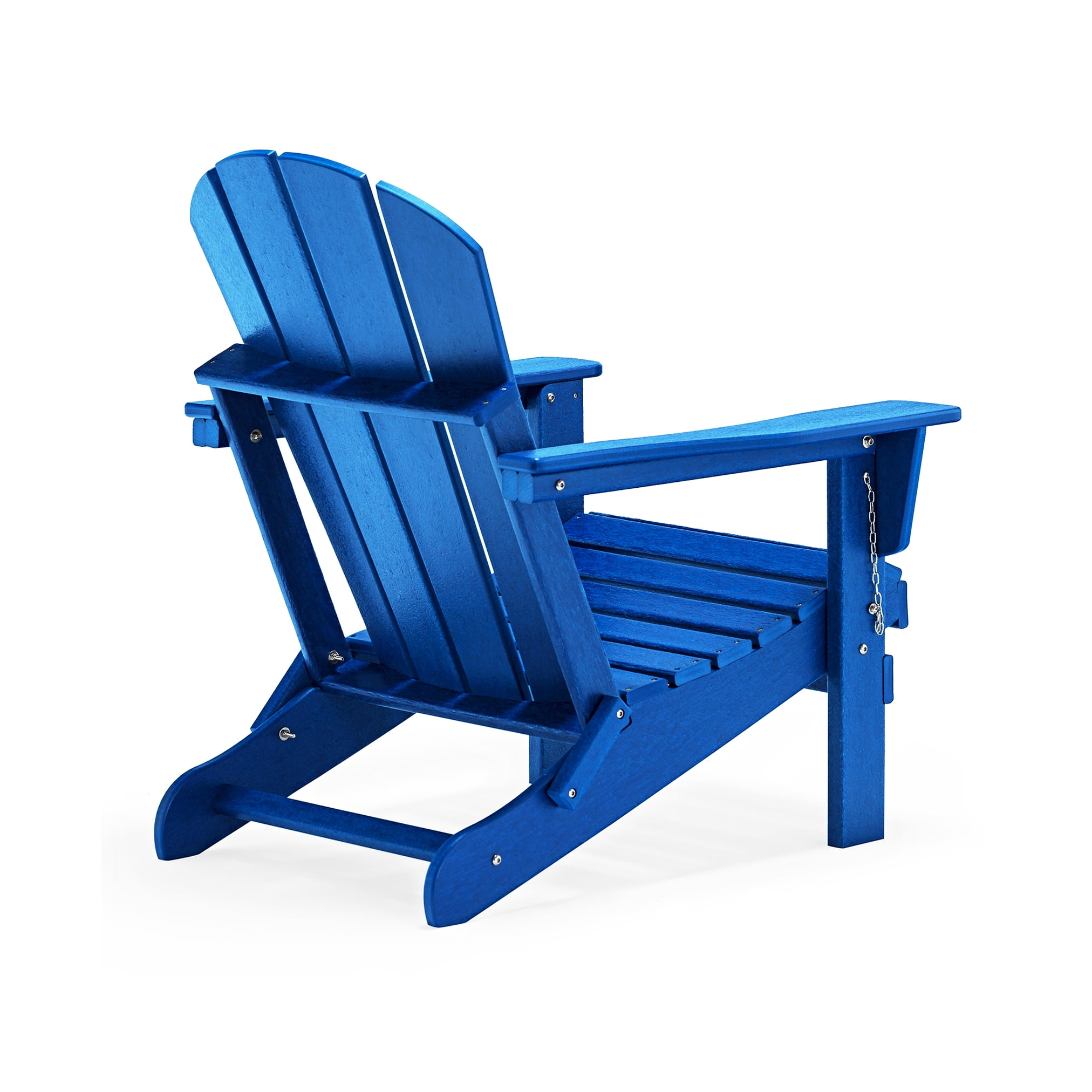Folding Adirondack Lawn Chairs Set of 4 for Outdoor Patio Garden, Pacific Blue