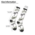 thumbnail image 2 of Naloa Palm Trees Zebra Thigh High Socks Extra Long Stretchy Sock Women Over Knee High Opaque Stocking Daily Wear, 2 of 6