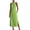 Green, variant on Women's Halter Neck Sleeveless Dress, Mid Waist Basic Midi Tank Dress, Casual Loose Split Side Dress with Pockets for Summer