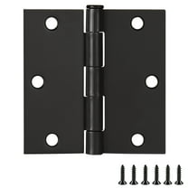 Door Hinge in Oil Rubbed Bronze, 3.5-Inch, Square Corner Radius, 9-Pack