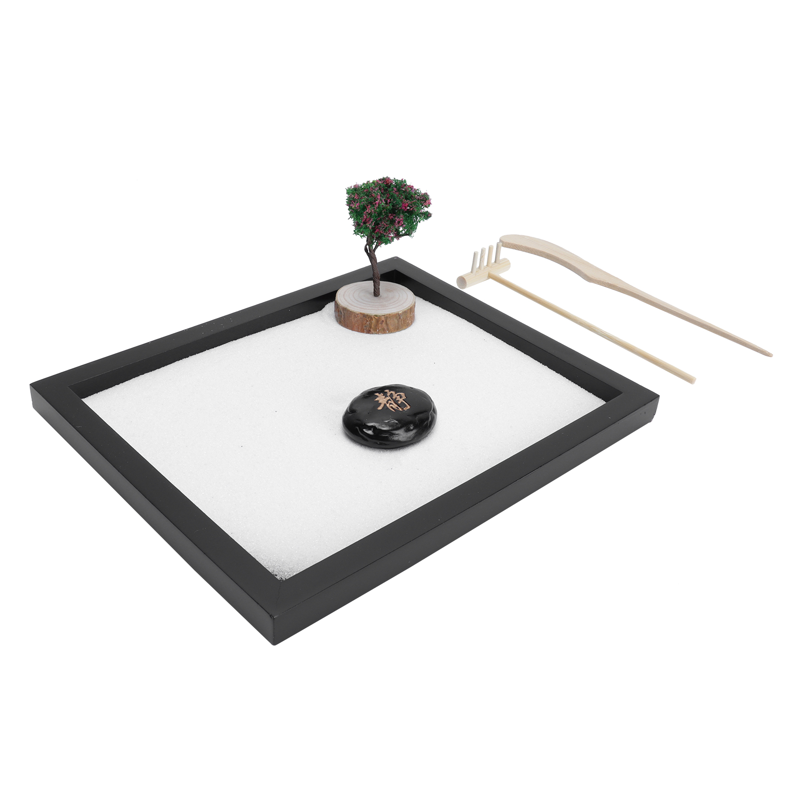 EBTOOLS Zen Garden Kit Mini Meditation Japanese Sand Tray Tabletop