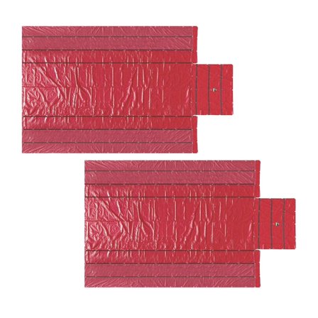 2 Pack Lightweight 14 Ounce Red Lumber Tarp 20 FT x 27 FT with 6 FT Drop for Flatbed Truck Trailer - Superlight & Waterproof Vinyl Tarp for Flatbed Cargo Protection