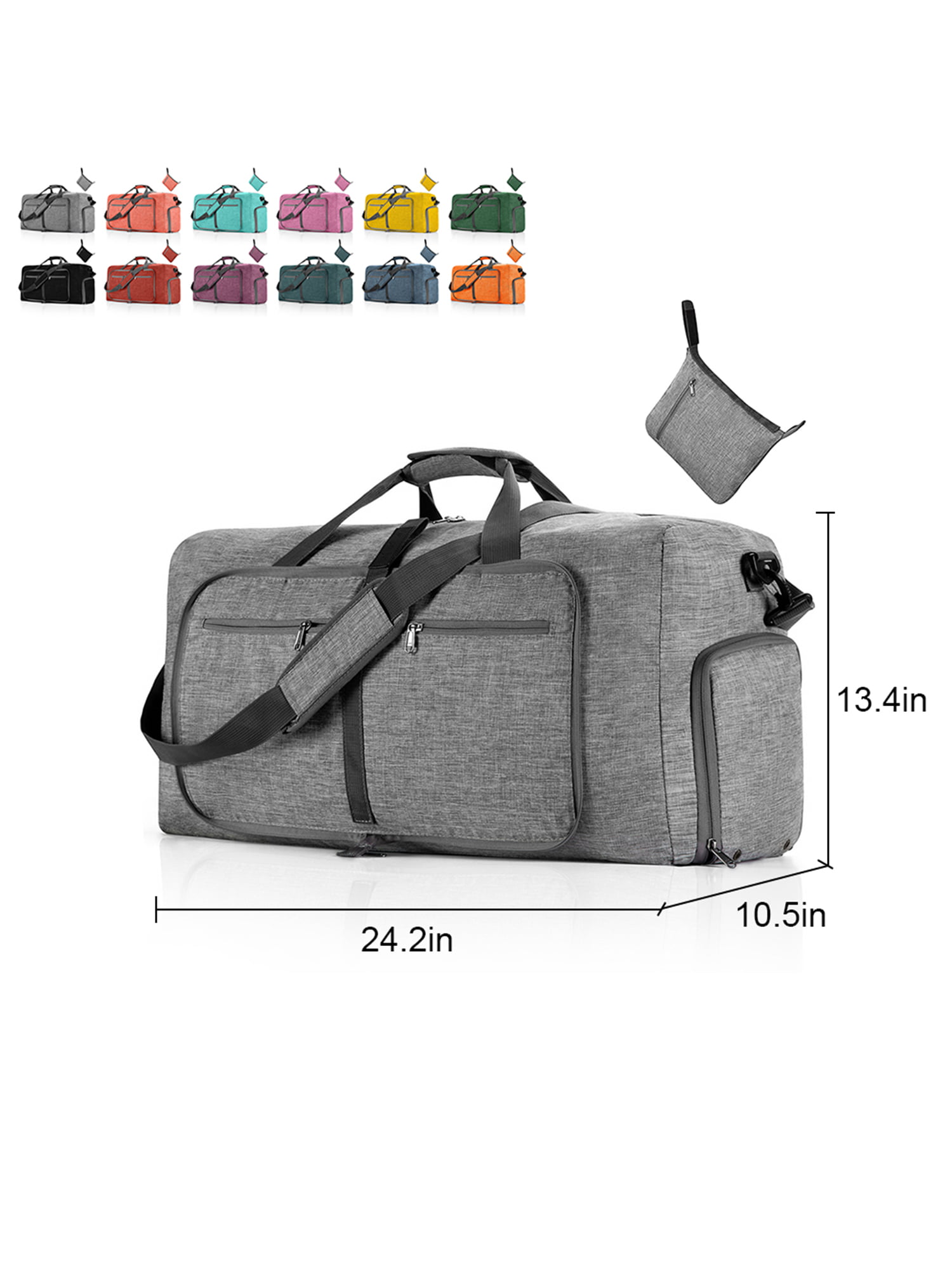 Felipe Varela 65L Duffle Bag with Shoes Compartment and Adjustable  Strap,Foldable Travel Duffel Bags for Men Women