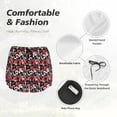 thumbnail image 4 of Balery Graffiti Valentine Day Pantalones cortos deportivos para mujer con forro y dos bolsillos, elásticos, para entrenamiento, gimnasio, yoga-Medium, 4 of 7