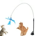 thumbnail image 3 of Funny Cat Feather, Cat Feather Wand Replaceable Interactive Relieve Anxiety With Suction Cup For Cats, 3 of 8