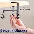 thumbnail image 2 of VIVO 47” Black Clamp-on Fabric Cable Power Strip Management Tray, 2 of 8