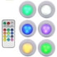 thumbnail image 1 of 6 Piezas Luces de Gabinete Luz LED Control Remoto Inalámbrico Brillo Ajustable Lavadora Luces LED de Gabinete Control Remoto Luz Ambiental Luz Ambiental Pat Luz de Color Dormitorio Armario Luz de Noche Mesita de Noche Luz Táctil Regulable Rojo Verde, 1 of 5