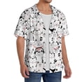 thumbnail image 4 of Xecao offers the Cute Cat for Men's Casual Short-sleeved Shirt, a button-up collared shirt with a pocket, perfect for beach vacations and yacht travel in the X-Large size., 4 of 7