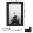 thumbnail image 3 of Besly 11x17 Picture Frames Black Wooden Picture Frame Poster Frame for Wall Hanging and Home Decoration-Black, 3 of 8