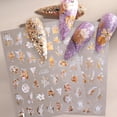 thumbnail image 3 of 10 hojas de pegatinas de platino para decoración de uñas, calcomanías para uñas acrílicas falsas, dijes decorativos para mujeres, 3 of 6