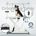 thumbnail image 5 of YIYADO Upgraded Electric Pet Grooming Table, 110V/220V Professional Heavy Duty Grooming Table, Height Adjustable 10–36 Inch, with Double Arms & Double Loops, White, 5 of 6