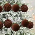 thumbnail image 5 of 12pcs Christmas Flocked Ball Ornaments, White Velvet P Baubles for Christmas Tree Decorations, Holiday Party, Window Display, Indoor Outdoor Hanging Decor, 5 of 6