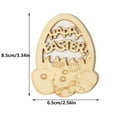 thumbnail image 2 of Bouanq Easter Decorations Easter Home Decoration DIY Wood Hollow Chip Small Pendant Handicraft 10pcs Easter Basket Stuffers,Easter Ornaments for Home Outdoors Indoors, 2 of 3