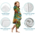 thumbnail image 7 of Colorful Dinosaurs River Volcanoes Pattern Hooded Bath Towel，50"x30" for Ages 3 To 12 Kids, Quick Dry Lightweight Soft Microfiber Hood Beach Towel Cover Up for Kids, 7 of 7