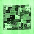 thumbnail image 1 of Ahgly Company Indoor Square Abstract Emerald Green Contemporary Area Rugs, 3' Square, 1 of 4