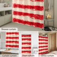 thumbnail image 4 of Bathroom Shower Curtain Independence Day Flag Waterproof Shower Curtains with Hooks, Vintage Red Brown Striped Bath Curtains Bathtub Curtain Home Decor 60x72in, 4 of 9