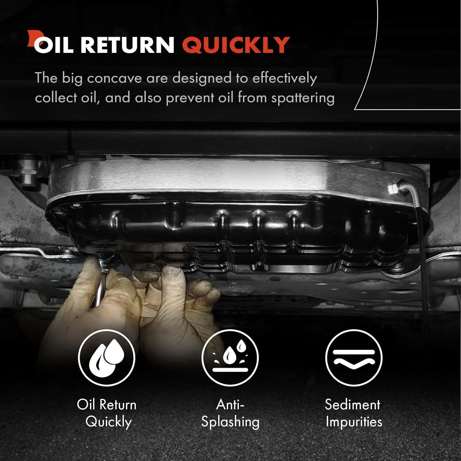 A-Premium Engine Oil Pan Sump with Drain Plug Compatible with Cummins ISX15 Diesel