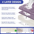 thumbnail image 4 of HAKUNA Striped Lavender Bathroom Rug Set 2 Piece 24"x17"+48"x20" Ultra Soft, Non Slip Chenille Toilet Mat, Absorbent Plush Shaggy Bath Mats for Bathroom, Bedroom, Kitchen, Charcoal, 4 of 6