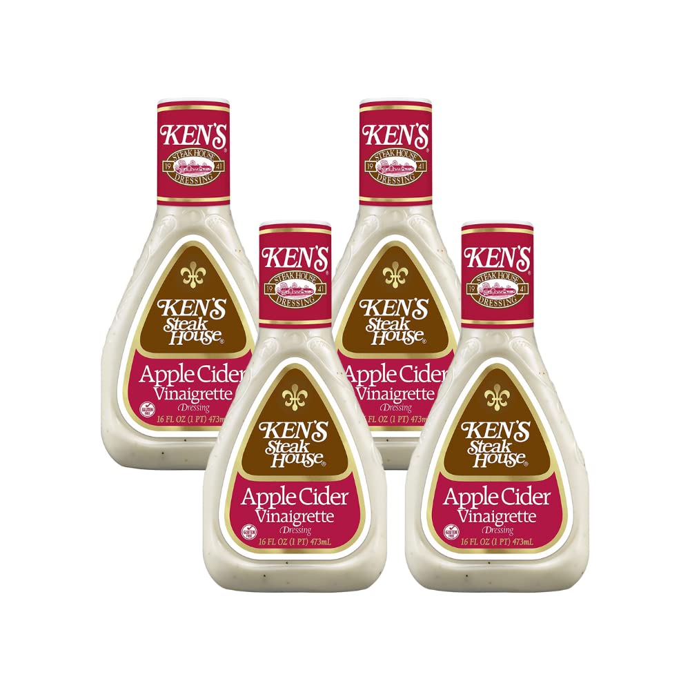 Ken's Steak House Apple Cider Vinaigrette Salad Dressing (16 Ounce (Pack Of 4))