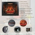 thumbnail image 5 of 33" Electric Fireplace Insert with Crackling Sound and Realistic Flame, 1500W Quartz Heater, Recessed or Wall Mounted, Adjustable Flame Effects, Remote Control & Timer, Black, 5 of 7