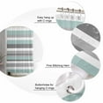 thumbnail image 3 of Blue-Gray Stripes Shower Curtain, 72" x 72", Waterproof Bathroom Curtain Washable Shower Curtain Set with 12 Hooks, 3 of 6