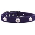 thumbnail image 2 of Mirage Pet Products Leather Floral Dog Collar, Purple, L/XL, 2 of 3