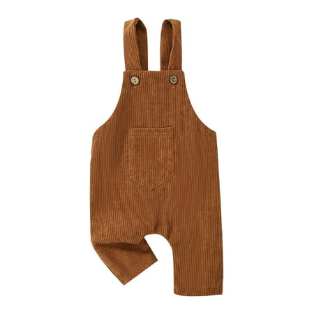 

Toddler Baby Boys Girls Corduroy Overalls Solid Color Suspender Trousers Ribbed Bib Pants Casual Outfit