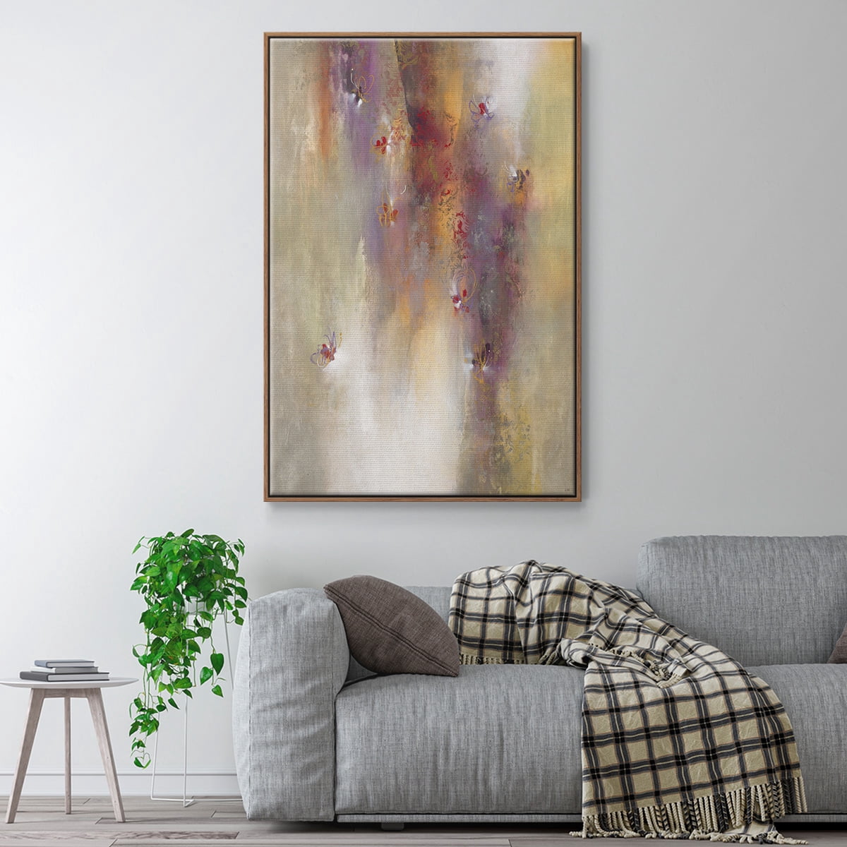 Scarlet Summer Framed Premium Gallery Wrapped Canvas - Ready to Hang - 27 x 41 - Walnut Floating Frame