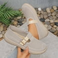 thumbnail image 2 of Beige Breathable Mesh Slip On Shoes For Women Comfortable Casual Walking Shoes Lightweight, 2 of 9