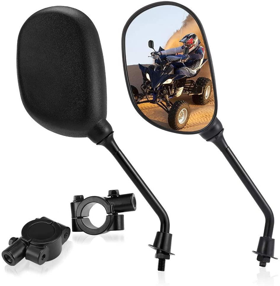 Set of ATV Rear View Mirror, ISSYAUTO 360 Degrees BallType Side
