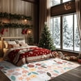 thumbnail image 3 of CHAKME 5'x7'Area Rugs Washable Non Slip Floral Carpets for Living Room Bedroom Kitchen Office Large Rugs Cottage Farmhouse Dining Room Oriental Flower Rugs, Light beige, 3 of 6