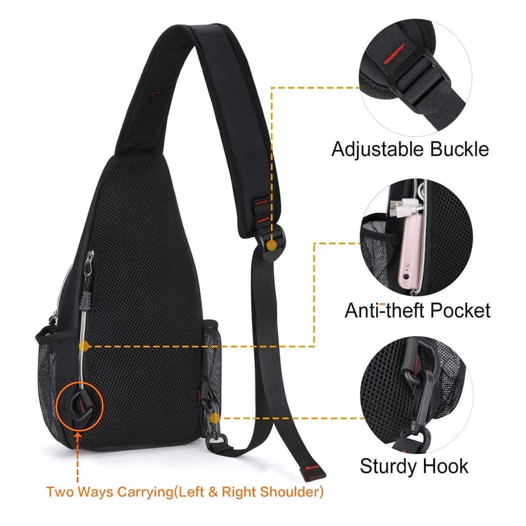 MOSISO Mini Sling Backpack Small Hiking Daypack Travel  display picture 3