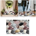 thumbnail image 2 of Corridor Stone Patterned Carpet 3D Pebble Design Entrance Mat Washable Floor Rug Bathroom Bedside Kitchen Non, 2 of 6