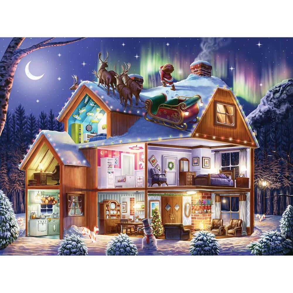LaFayette Puzzle Factory Christmas House Jigsaw Puzzle - Walmart.com ...