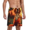 thumbnail image 2 of Sikiie Sunset Meditating Dog Mens Pajama Shorts, Lightweight Lounge Pant with Pockets Soft Sleep Pj Shorts for MenMedium, 2 of 6