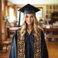 thumbnail image 6 of Fotbe Sunflowers Mushrooms Printed Class of 2024 Graduation Stole, 6 of 7