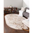 thumbnail image 2 of Unique Loom Oxford Medallion Intricate Design Rug 8' x 10' Oval Beige/Ivory, 2 of 2