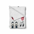 thumbnail image 2 of Cartoon Soft Flannel Fleece Throw Blanket, Smiling Face and Cartoon Hand Drawing Image with Positive Face Expressions, Cozy Plush for Indoor and Outdoor Use, 50" x 60", Multicolor, by Ambesonne, 2 of 6