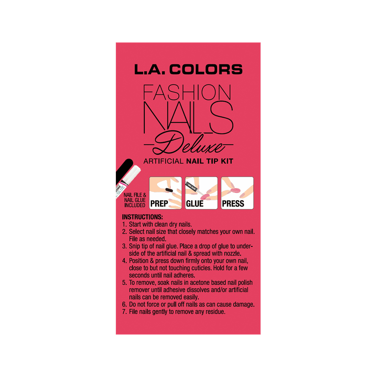 L.A. COLORS Deluxe Nail Tip, Cherry Charm, 26 Piece - Walmart.com
