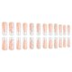 thumbnail image 4 of 24 Pcs Long Press on Nails White French Tip Fake Nails with Butterfly Rhinestones Design thick False Nails long Glue on Nails Medium Coffin Nail Charm, 4 of 5