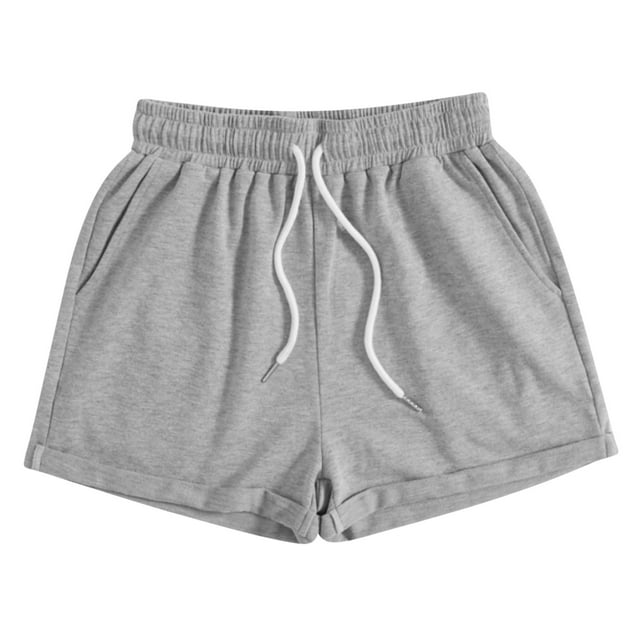 Birdeem Womens Solid Casual Loose Pockets Lacing Drawstring Short Pants