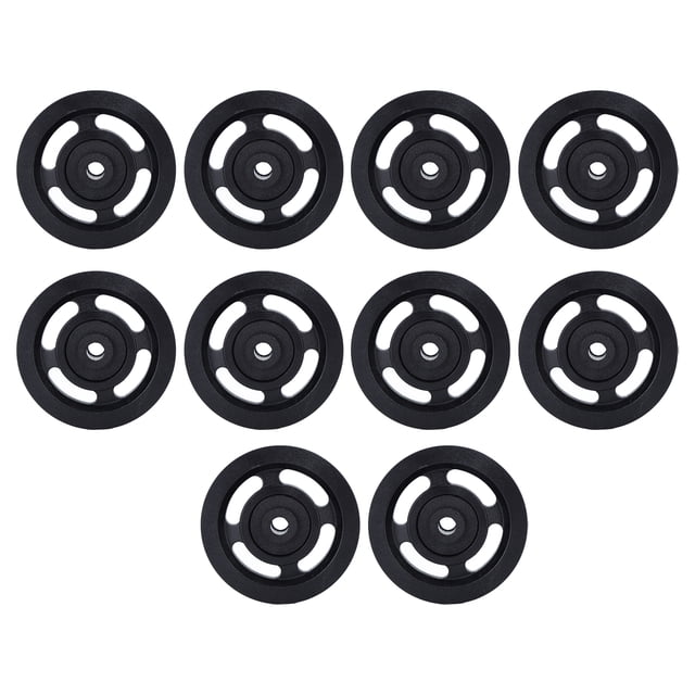 10 piezas de 90 mm, rueda de polea de cojinete universal para máquina de cable, equipo de gimnasio, pieza de puerta de garaje