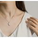 thumbnail image 5 of Collar de luna creciente con colgante de plata esterlina de alto pulido para joyería de mujer Ormromra WMZY-430, 5 of 6