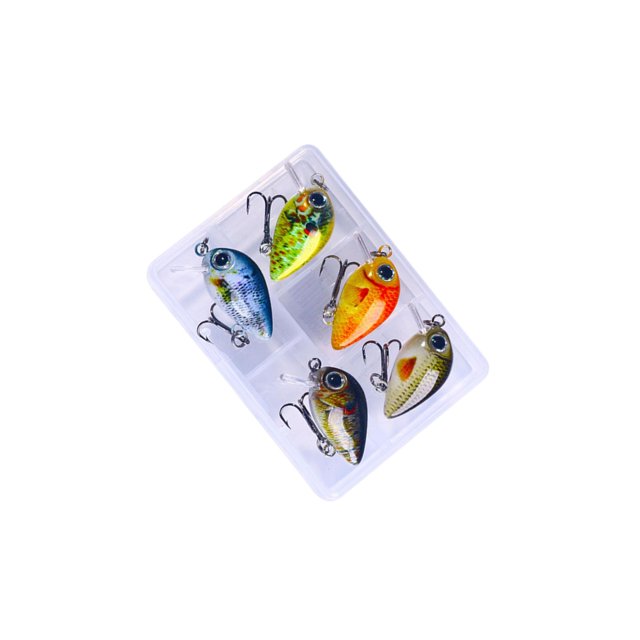 pitrice 5x Mini Crankbait Leurres de Pêche Appâts de Pêche Réalistes pour Truite Doré Style Bateau A Style A